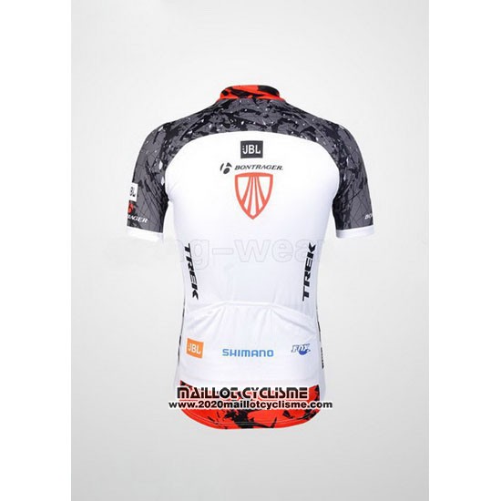 2012 Maillot Ciclismo Trek Blanc et Gris Manches Courtes et Cuissard